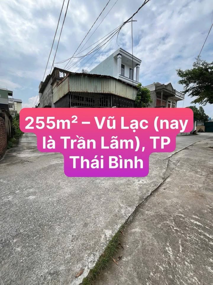Lô đất 255m² Trần Lãm, Thái Bình - Cơ hội đầu tư sinh lời cao!