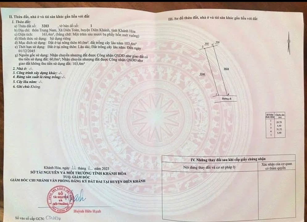 Đất Diên Toàn, Diên Khánh 163.4m² giá 1.9 tỷ - Đầu tư sinh lời ngay!