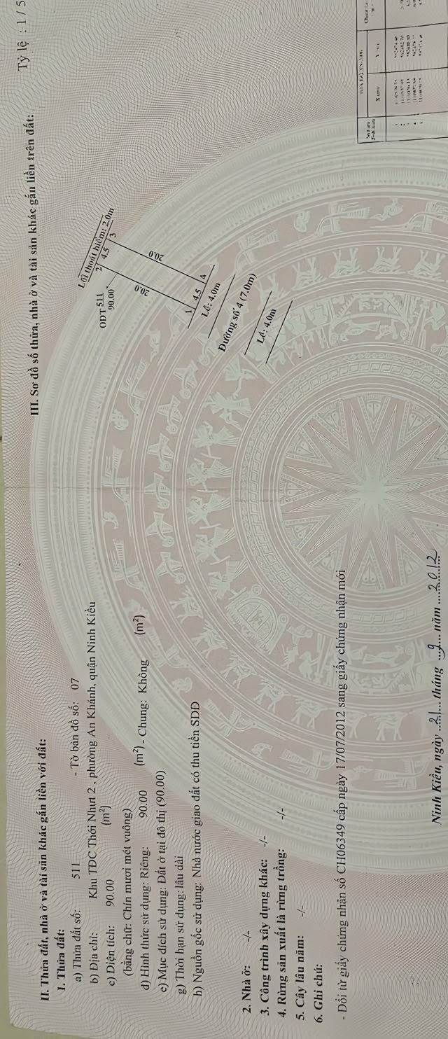 Đất nền đường Chu Văn An, An Khánh, 90m² giá 4.1 tỷ - Sổ hồng chính chủ