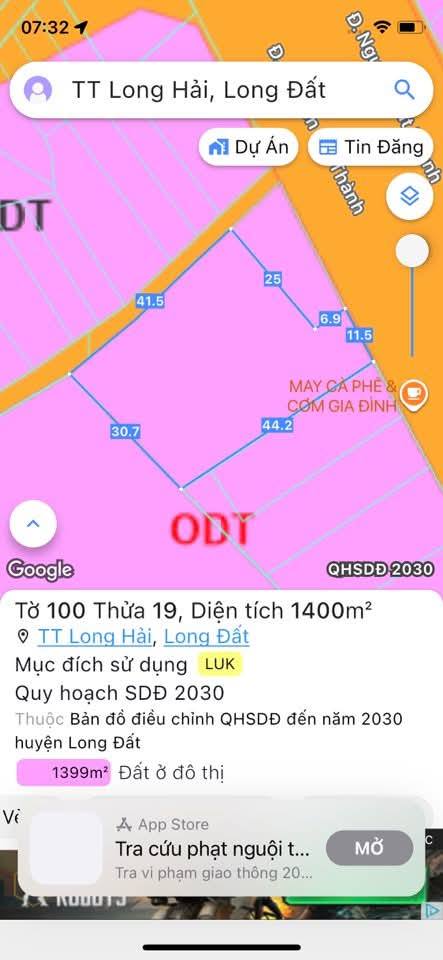 Đất nền Long Hải 1400m² giá chỉ 23.8 tỷ - Cơ hội đầu tư tuyệt vời!