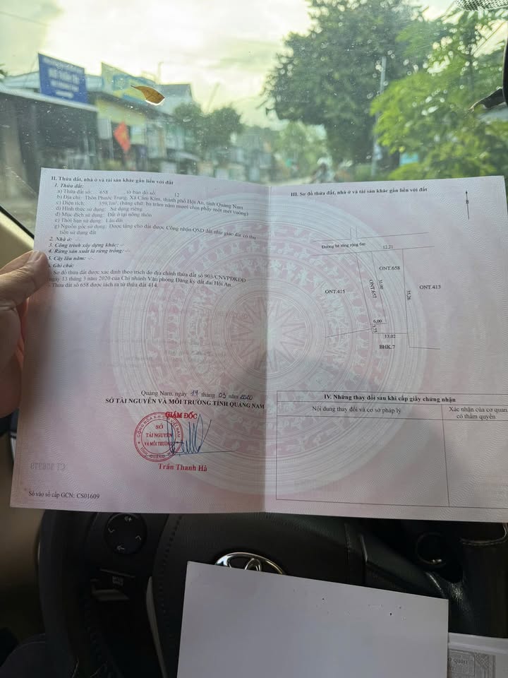 Đất thổ cư thôn Phước Trung, xã Cẩm Kim, Hội An 359m² - Giá chỉ 4.5 tỷ VND!