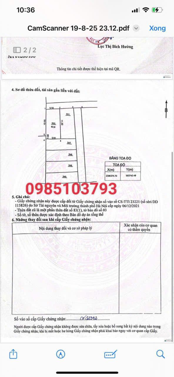 Đất nền khu phố 2, phường Chương Dương, 63m² giá 2 tỷ - Nở hậu đón lộc!