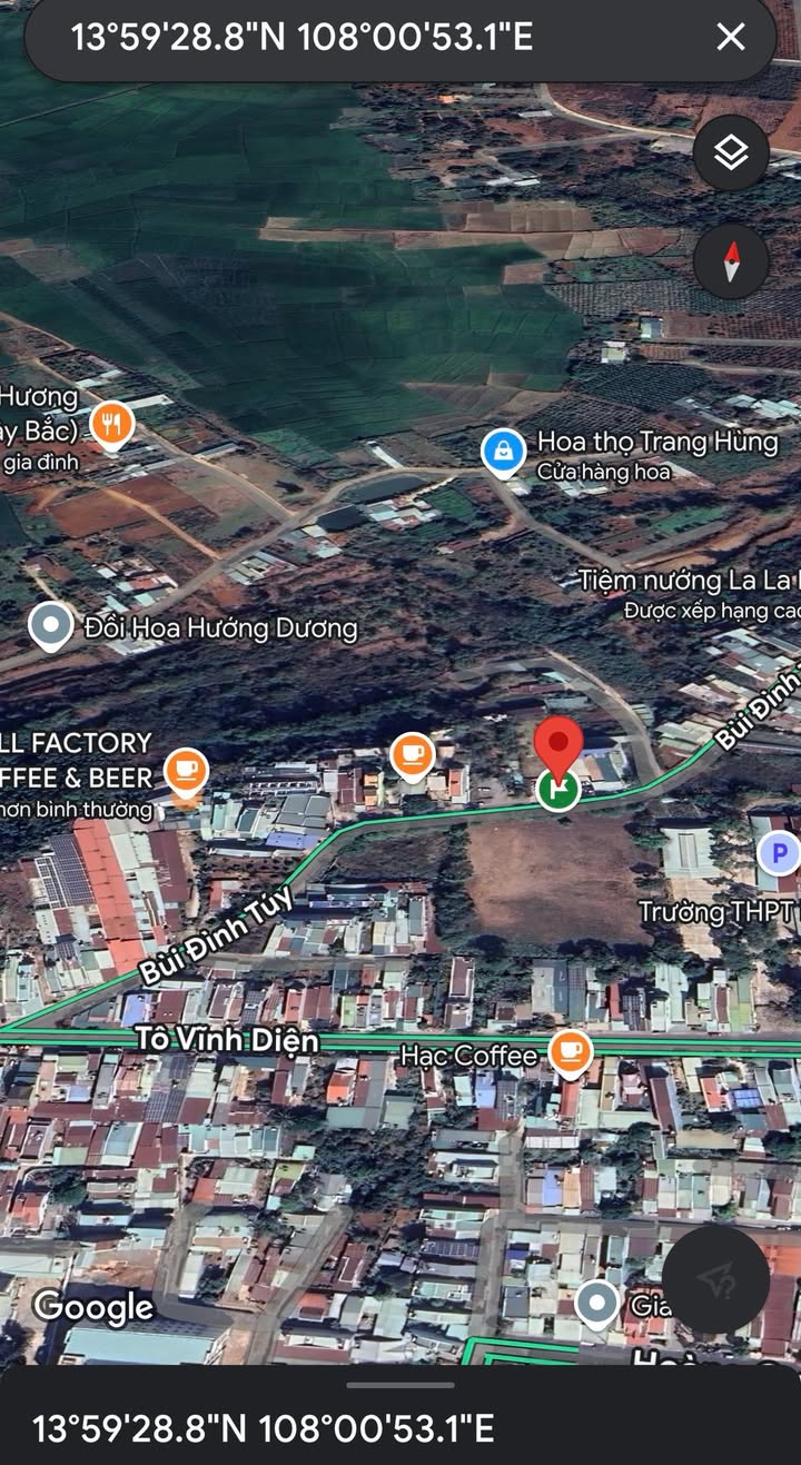 Đất mặt tiền Bùi Đình Tuý, Pleiku 1080m² giá 7 tỷ - View sân bay tuyệt đẹp!
