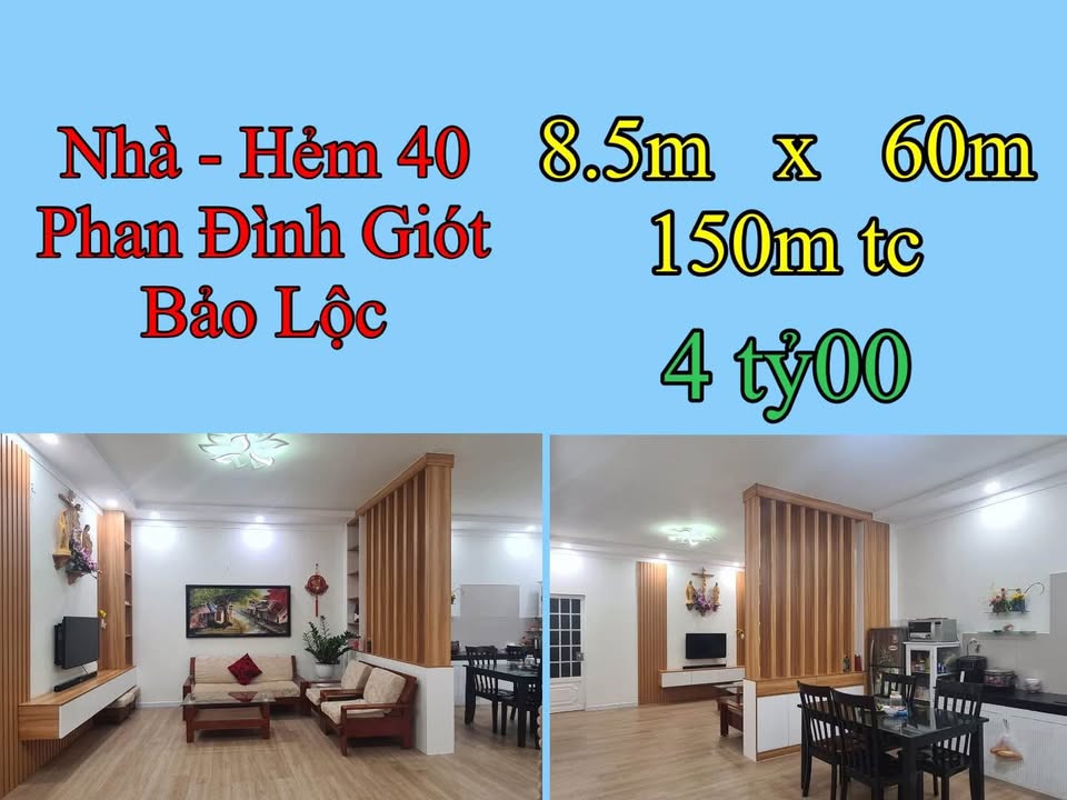 Nhà đẹp Hẻm 40 Phan Đình Giót, Bảo Lộc 510m² giá 4 tỷ - Đầu tư tiềm năng tương lai!
