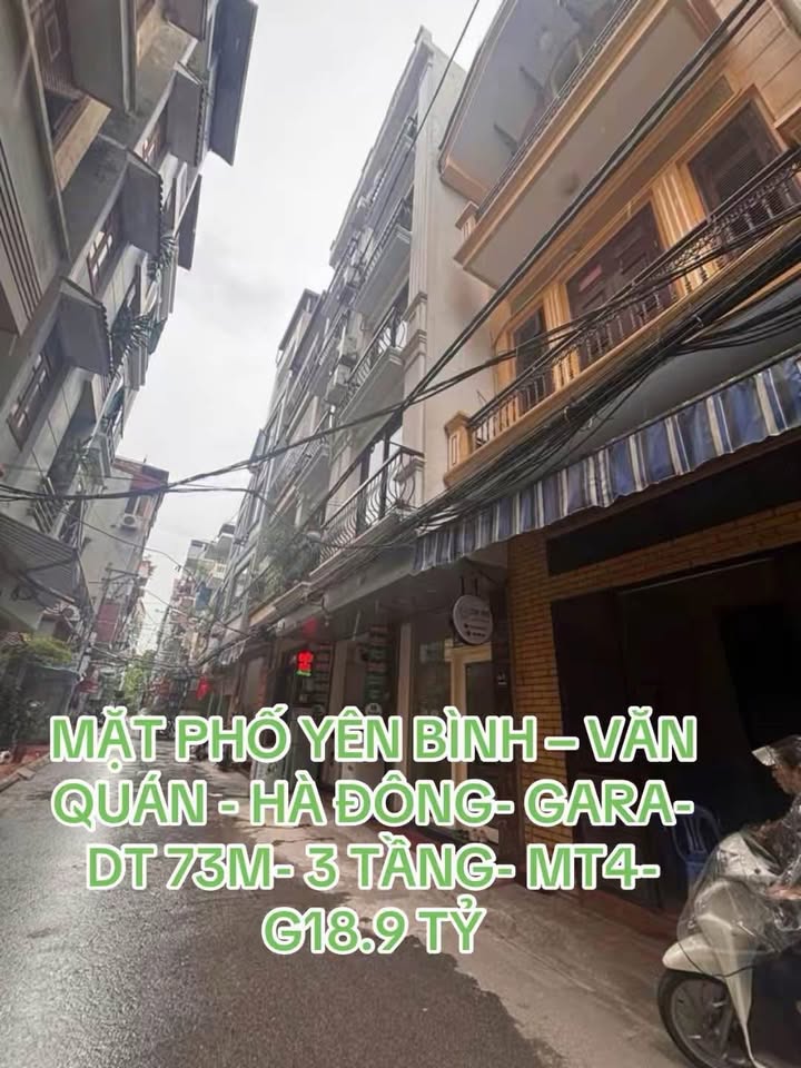 Mặt phố Yên Bình, Văn Quán 73m² giá 18.9 tỷ - Kinh doanh siêu sầm uất!