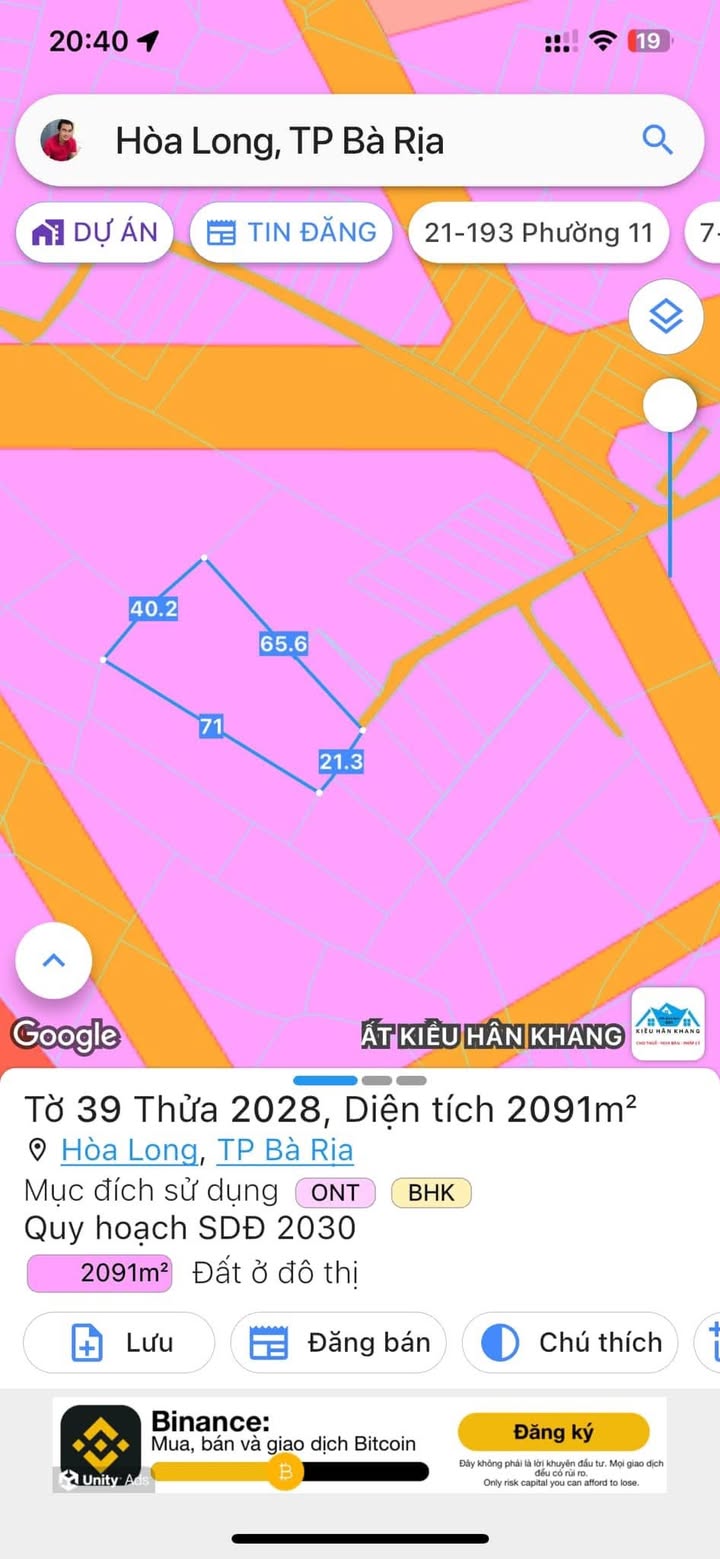 Lô đất Hòa Long, TP Bà Rịa 2000m² giá 6 tỷ - Tiềm năng đầu tư tuyệt vời!