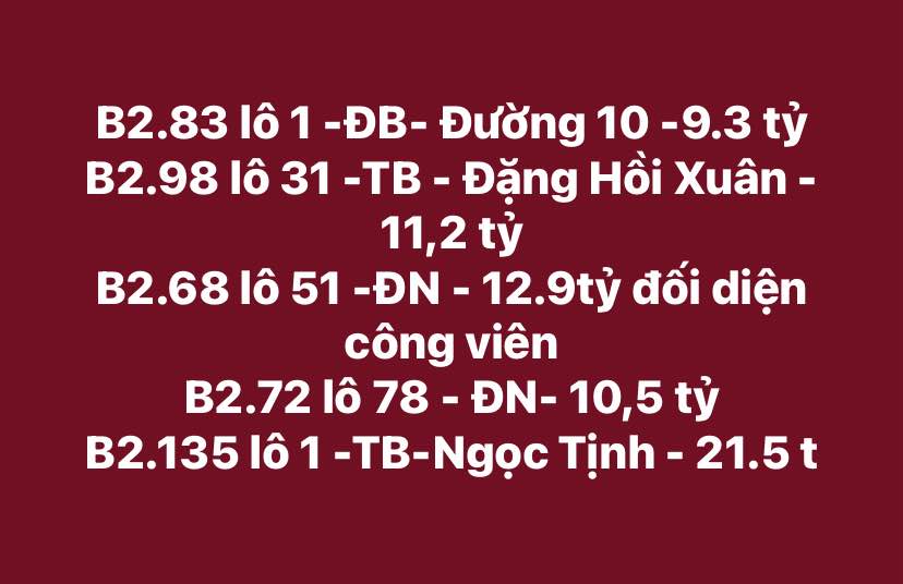 Đất nền B2.135-1 Đặng Hồi Xuân, Hòa Xuân, Cẩm Lệ, Đà Nẵng 281m² giá 21.5 tỷ - Cơ hội đầu tư lý tưởng!