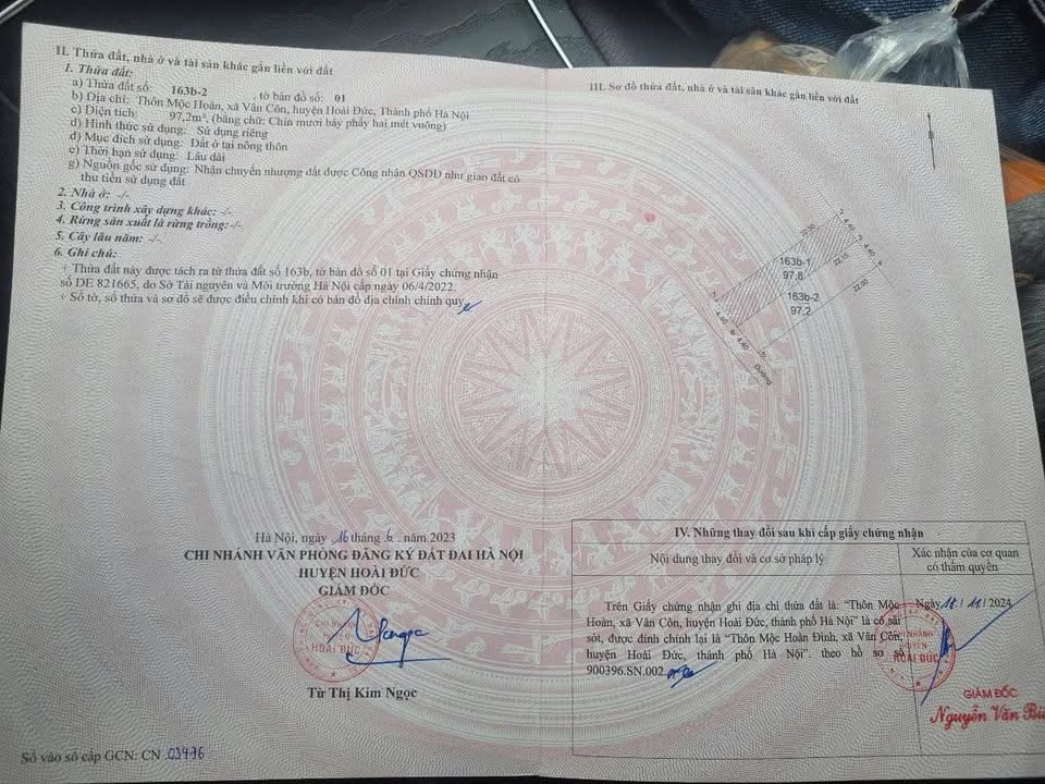 Đất thổ cư An Khánh Hoài Đức 97m² giá 6.224 tỷ - Ô tô vào tận nhà!