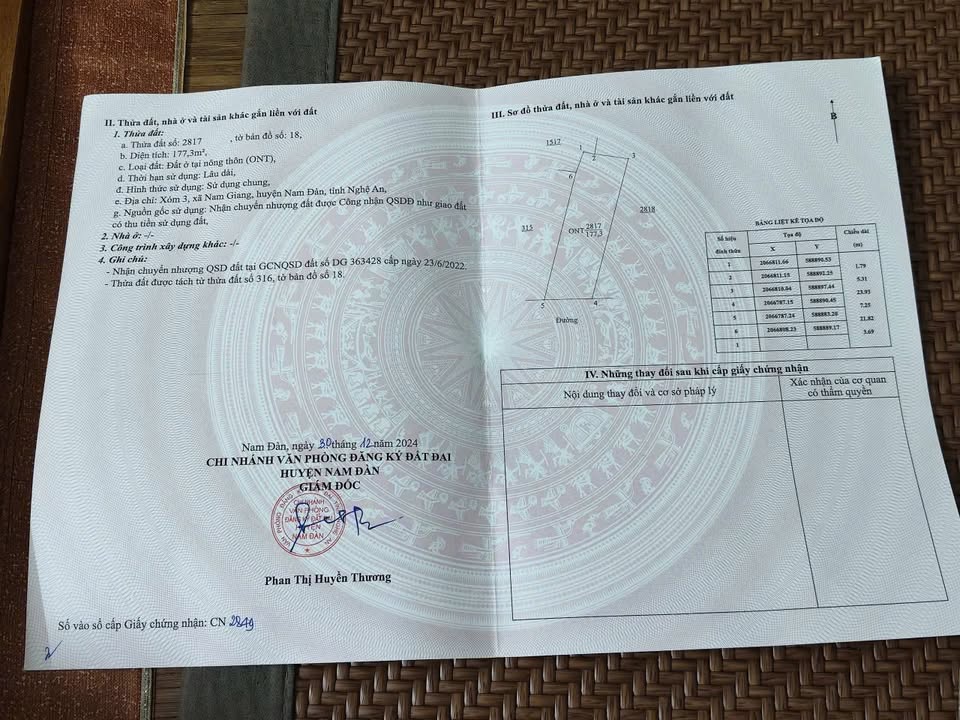 Đất nền xã Nam Giang 177m² giá 2 tỷ - Cần bán gấp chính chủ!