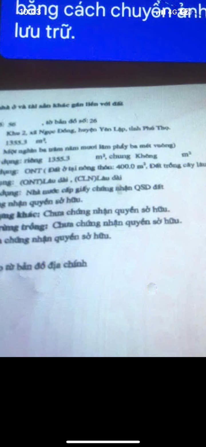 Đất nền Ngọc Đồng, Yên Lập 1350m² giá chỉ 400 triệu - Cơ hội đầu tư hấp dẫn!