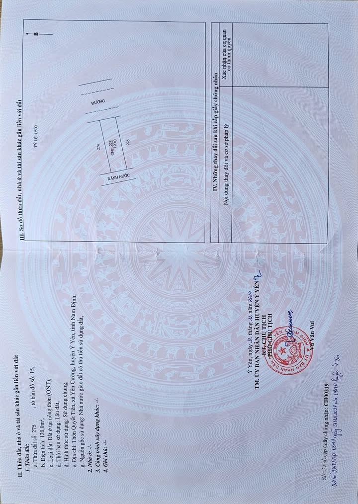 Đất nền Yên Cường, Ý Yên 120m² giá 2 tỷ - Tiềm năng đầu tư lớn!