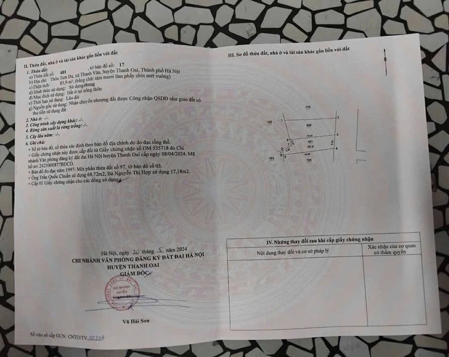 Đất mặt tiền Kinh doanh Thanh Văn, Thanh Oai, Hà Nội 85.9m² - Cơ hội đầu tư tuyệt vời!