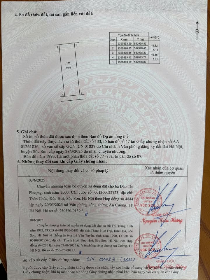 Đất thổ cư 86m² tại đường Thái Đường, Hiền Ninh - Giá chỉ 2 tỷ!