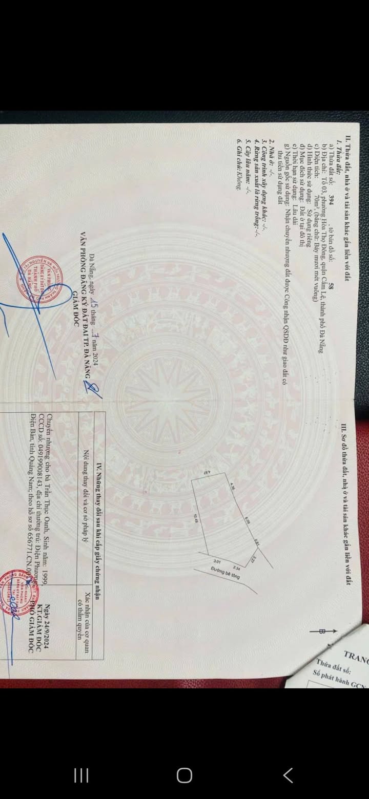 Đất nền 2 mặt kiệt ô tô 4m Hòa Thọ Đông 70m² giá 2.05 tỷ - Đầu tư sinh lời ngay!