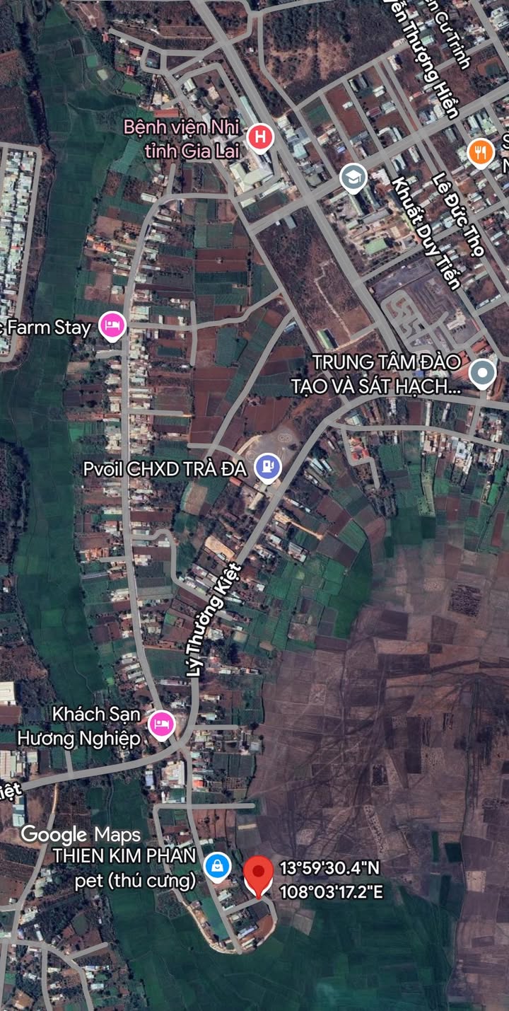 Đất thổ cư 1.200m² tại hẻm Lý Thường Kiệt, Pleiku, Gia Lai - Đầu tư lý tưởng chỉ 3,4 tỷ!