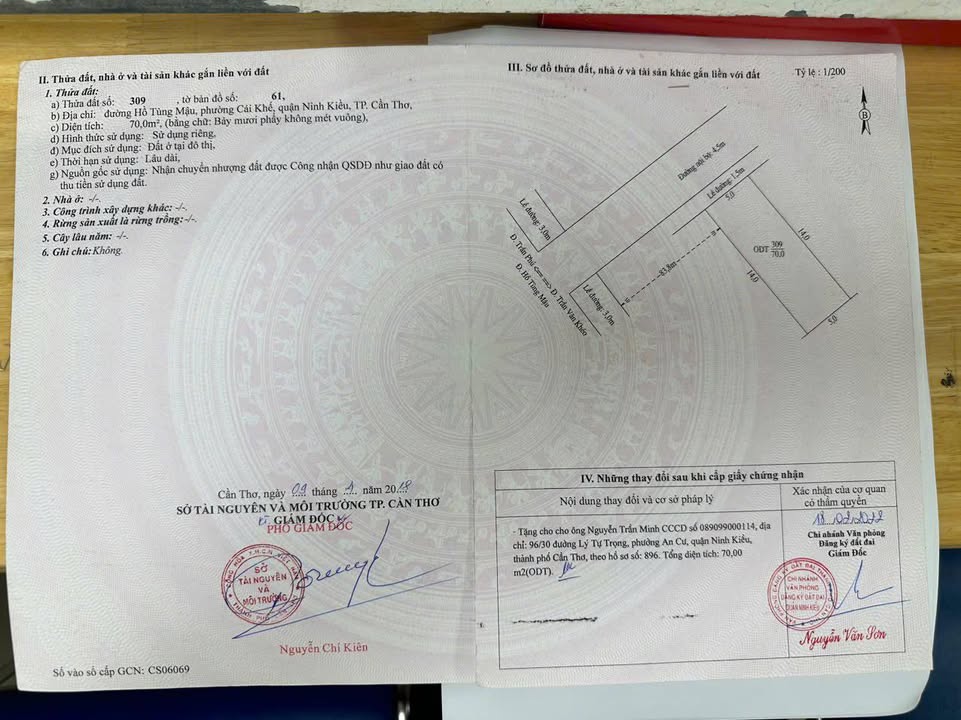 Đất nền 70m² đường Hồ Tùng Mậu, Cái Khế, Ninh Kiều - Giá chỉ 3.8 tỷ!