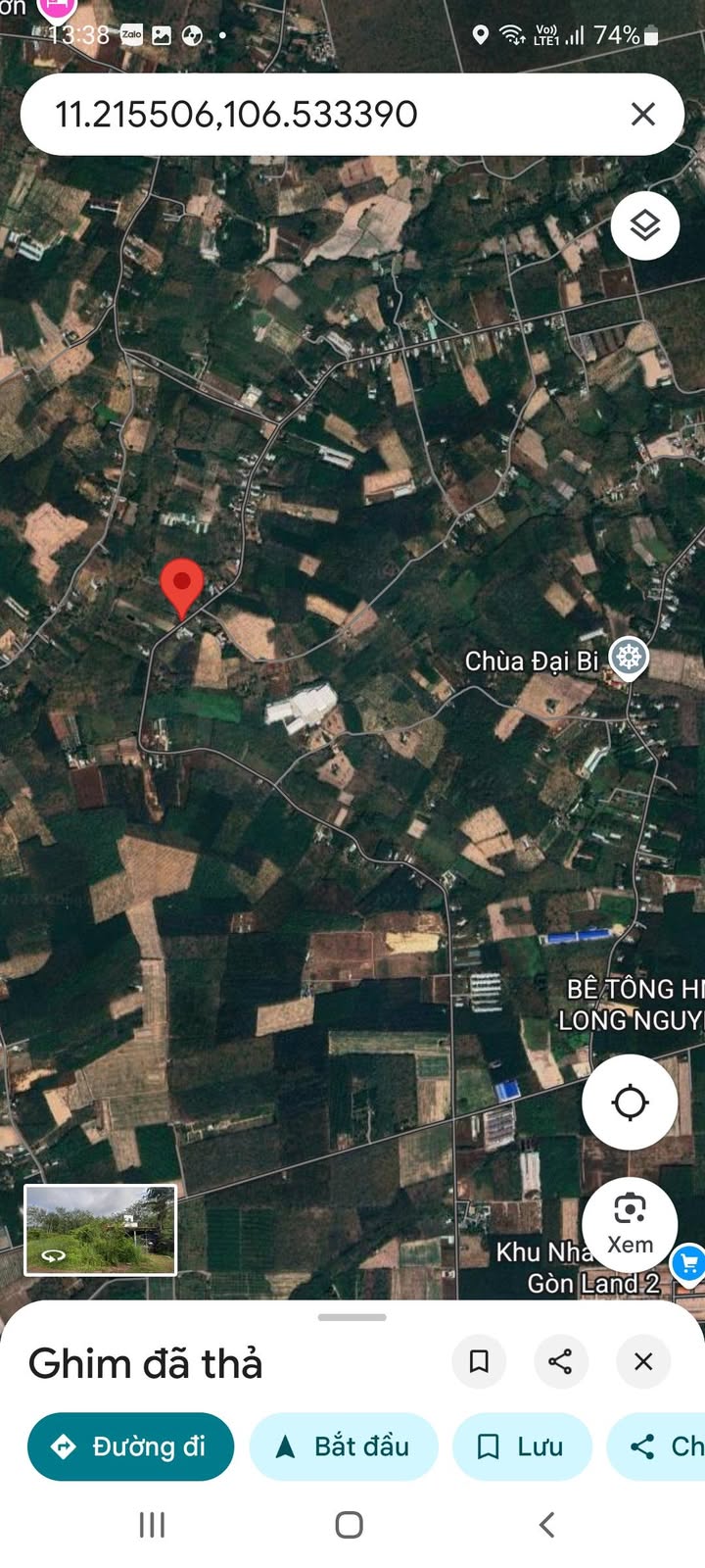 Đất nền Bàu Bàng 6300m² giá 4 tỷ - Mặt tiền đường nhựa 6m