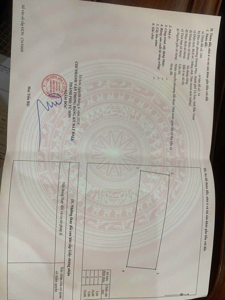 Nhà 3 tầng Hương Mạc, Từ Sơn 80m² giá 5 tỷ - Gần trường, chợ