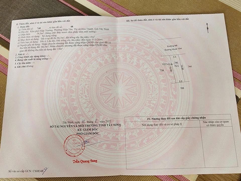 Đất thổ cư Hiệp Tân, Hòa Thành 80m² giá 549 triệu - Cơ hội đầu tư tuyệt vời!