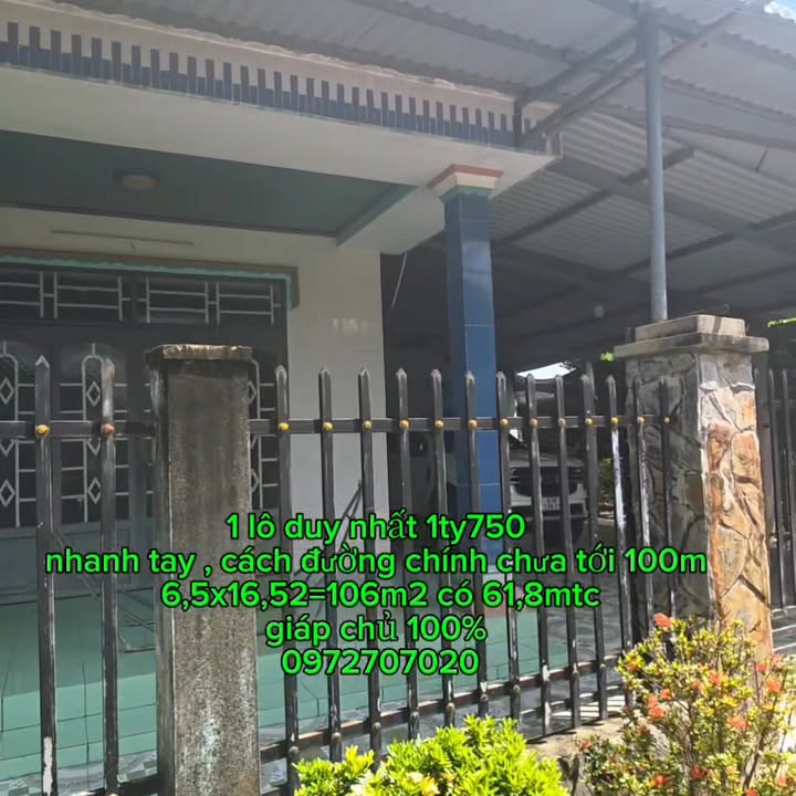 Đất Phú Chánh Tân Uyên 106m² giá 1.75 tỷ - Sổ hồng chính chủ, xây dựng ngay!