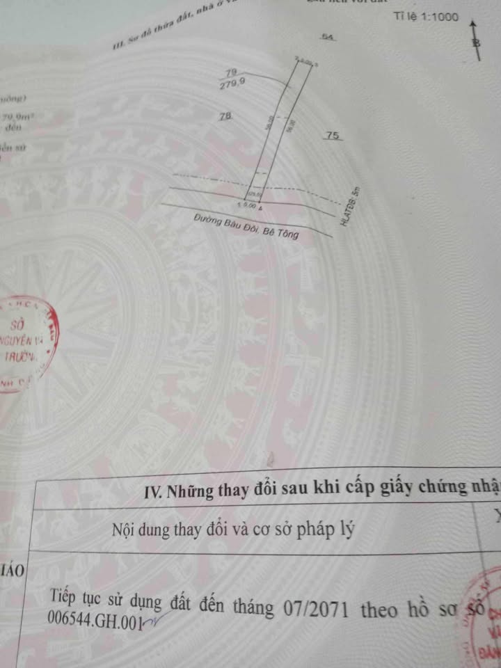 Đất thổ cư Phước Sang, Phú Giáo 280m² giá chỉ 650 triệu - Cơ hội đầu tư tuyệt vời!