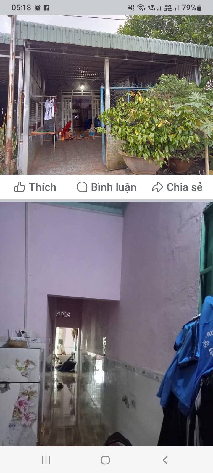 Nhà lô 2 mặt tiền đường 768, xã Trị An, Vĩnh Cửu, 250m² - Giá chỉ 595 triệu