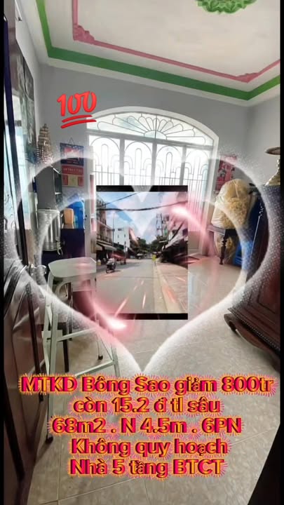 FrontHouse mặt tiền Bông Sao, 68m² giá 15.2 tỷ - Kinh doanh sầm uất, hàng hiếm!