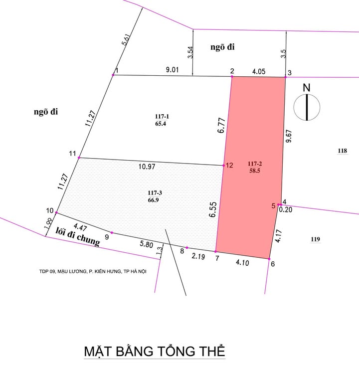 Lô đất đẹp phường Kiến Hưng, Hà Đông 59m² giá 1.062 tỷ - Đầu tư sinh lời ngay!