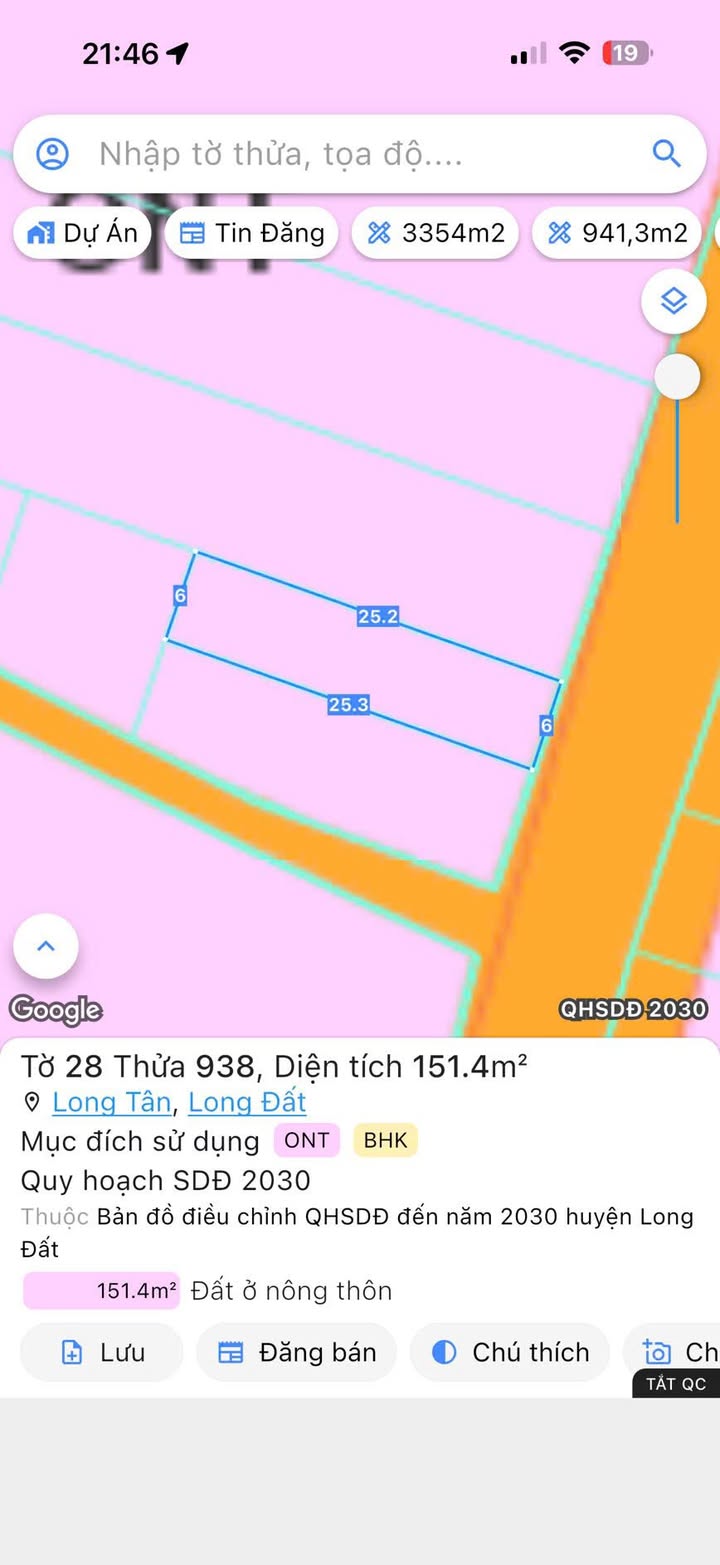 Đất nền Long Tân Đất Đỏ 151.4m² giá 990 triệu - Đầu tư sinh lời ngay!