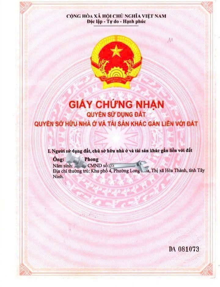 Đất nền khu phố 1, Tân Biên, Tây Ninh 600m² - Giá thỏa thuận, mặt tiền đường lớn!