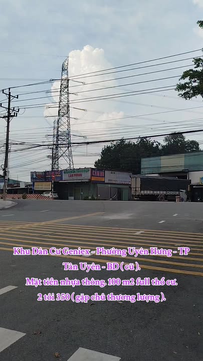 Đất nền Khu dân cư Genimex - Phường Uyên Hưng - 100m² giá 2.35 tỷ - Mặt tiền đường nhựa 10m