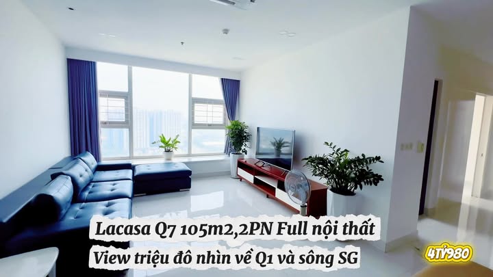 Căn hộ Lacasa Quận 7 105m² giá 4.98 tỷ - View triệu đô sông Sài Gòn
