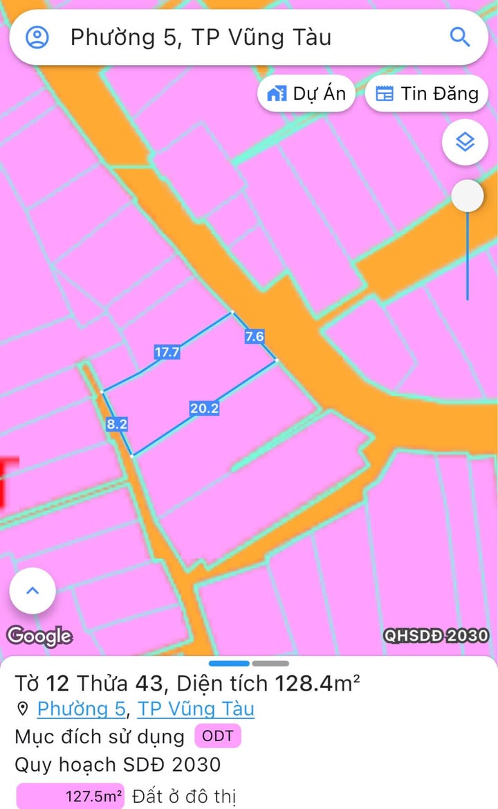Đất hẻm ô tô Trần Phú P.5 Vũng Tàu 128m² giá 6 tỷ - Vị trí đẹp vào ở ngay!