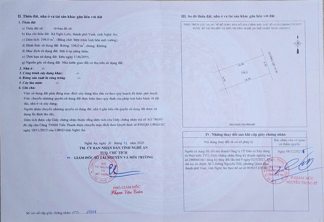 Bán đất dự án Lotus Phúc Hậu Nghi Liên 104m² giá 1,1 tỷ - Đường 7m rộng rãi!