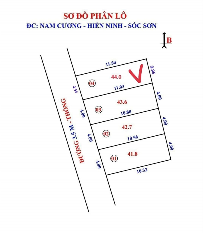 Đất thổ cư 44m² tại Hiền Ninh, Sóc Sơn - Giá chỉ 600 triệu!