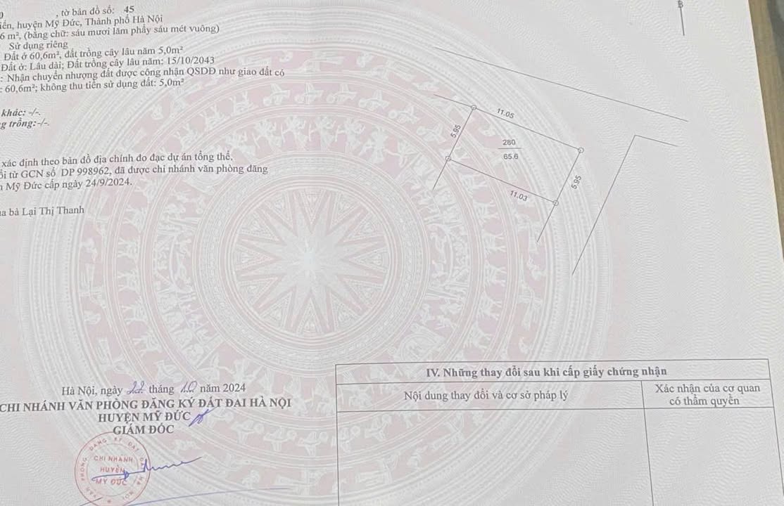 Đất nền thôn La Đồng, xã Hợp Tiến, 65m² giá 1.25 tỷ - Lô góc 2 mặt thoáng