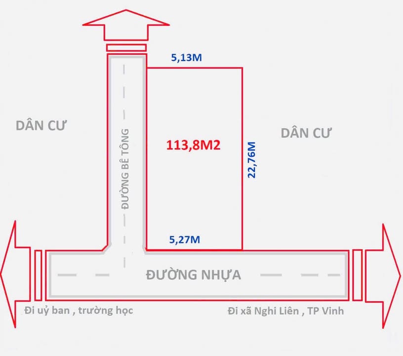 Đất lô góc Nghi Trung 113.8m² giá 1 tỷ - Cơ hội đầu tư tuyệt vời!