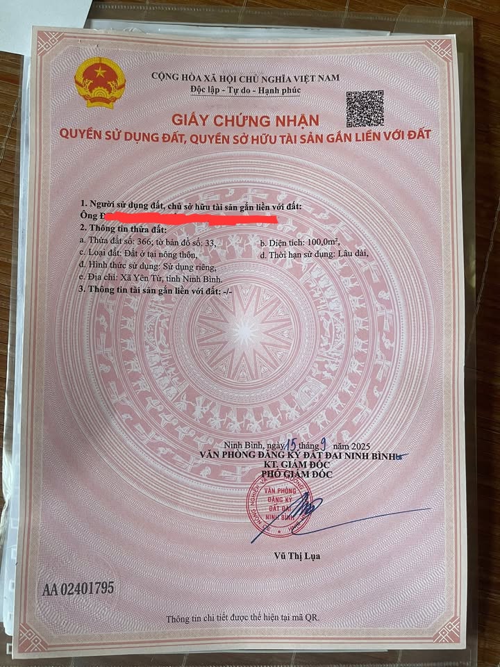 Đất mặt đường Yên Phong, Yên Mô 100m² - Giá đầu tư tốt cho kinh doanh