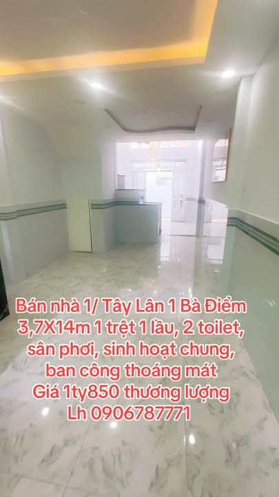 Nhà Bà Điểm 51m² giá 1.85 tỷ - Vị trí đắc địa ngay chợ Bà Điểm!