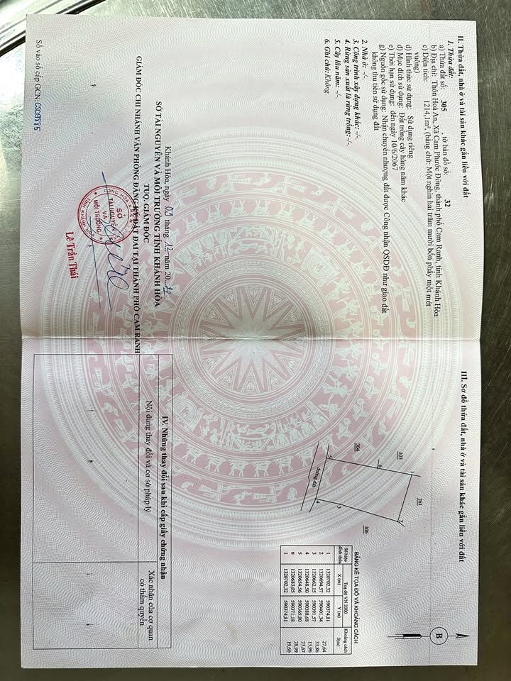 Đất Cam Phước Đông, Cam Ranh 1728m² giá 600 triệu - Sổ đỏ chính chủ!