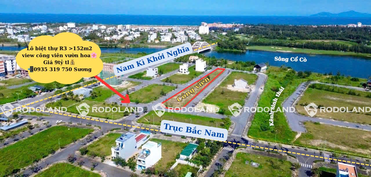 Đất FPT Khu R3 Đà Nẵng 152.4m² giá 9 tỷ - View vườn hoa tuyệt đẹp!