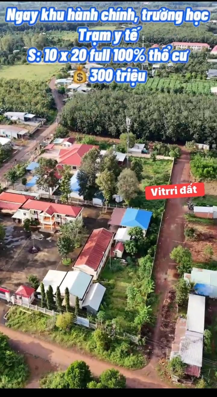 Đất nền 200m² xã Thanh Hòa, Bù Đốp - Chỉ 300 triệu, Sổ đỏ chính chủ!