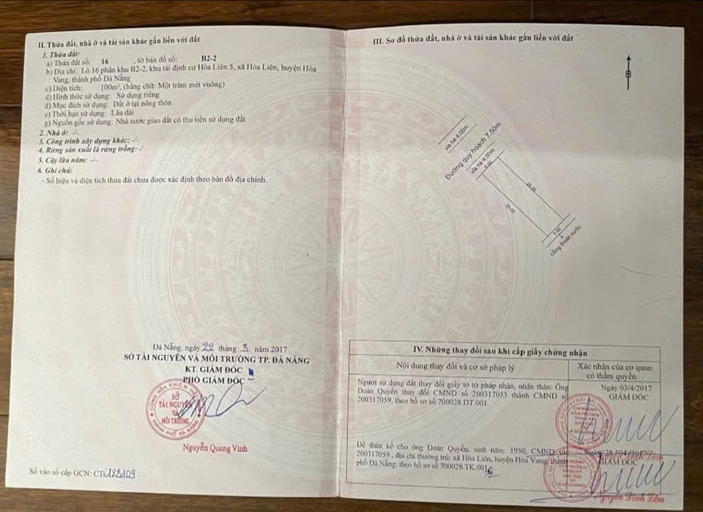 Đất nền Hòa Liên 5 Đà Nẵng 100m² giá 3 tỷ - View kênh xanh sạch đẹp!