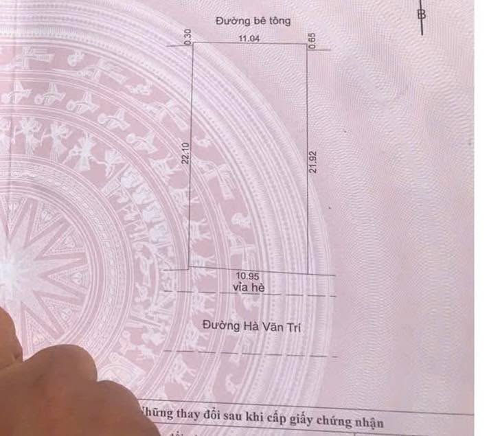 Đất nền đẹp 247m² đường Hà Văn Trí, Đà Nẵng - Sổ đỏ chính chủ!