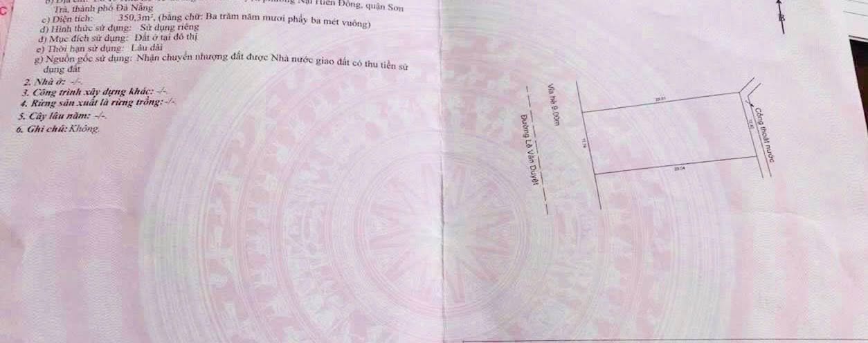 Đất nền Sơn Trà Đà Nẵng 350m² giá 40 tỷ - View sông Hàn tuyệt đẹp!