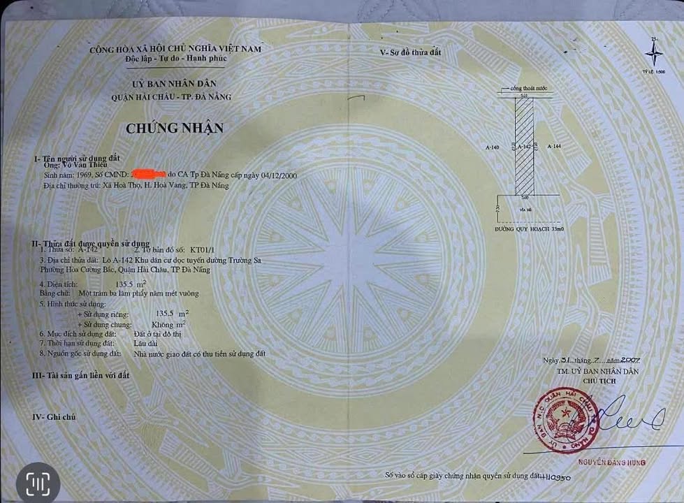 Đất mặt tiền đường 30 Tháng 4, Đà Nẵng 135m² - Vị trí đắc địa kinh doanh