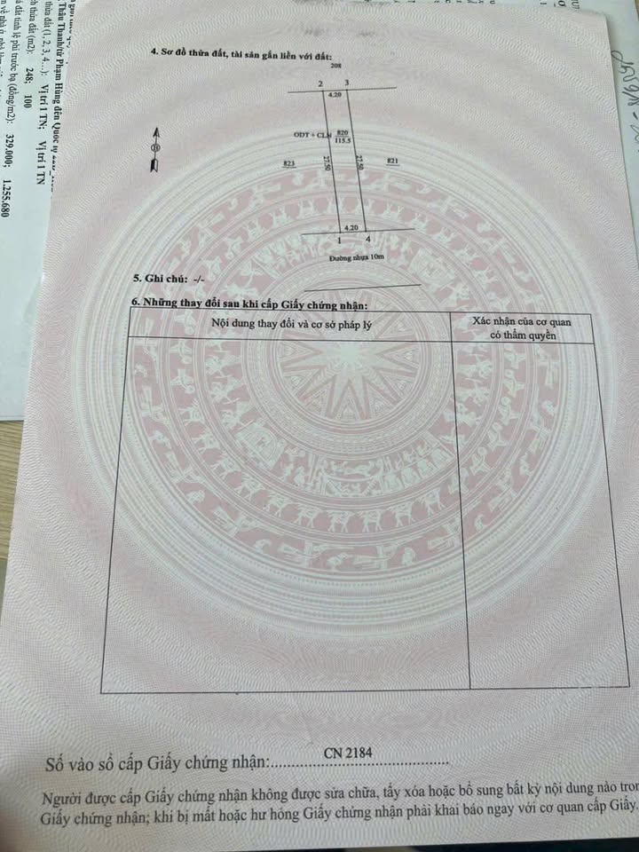 Đất thổ cư đường Nguyễn Chí Thanh, Hòa Thành 115m² giá 580 triệu - Vị trí đẹp, đầu tư sinh lời!