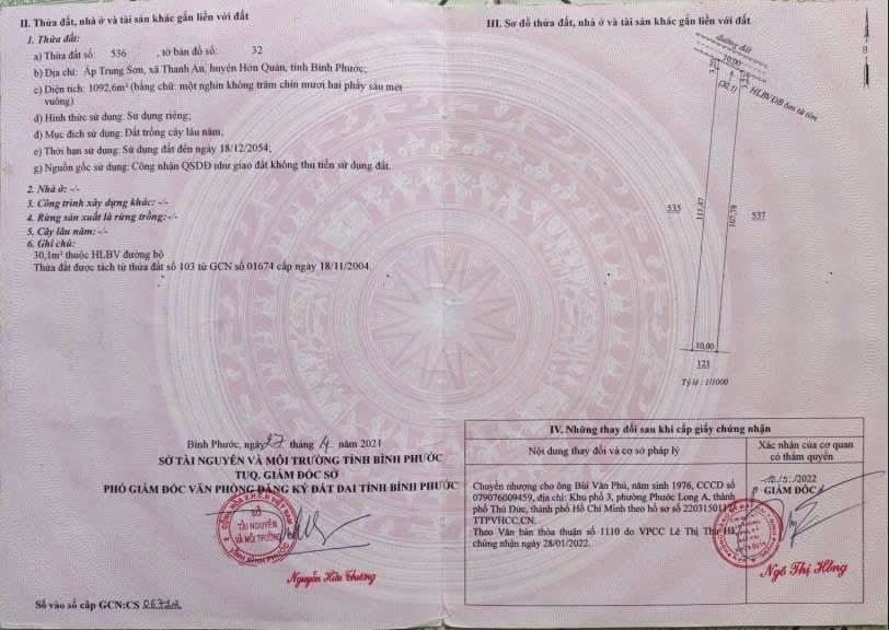 Đất Bình Phước 1093m² giá 580 triệu - Cơ hội đầu tư tuyệt vời!