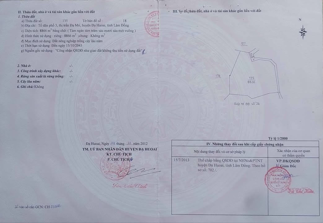 Vườn sầu riêng 3240m² Đạ M'ri giá thỏa thuận - Đầu tư sinh lời và nghỉ dưỡng lý tưởng!