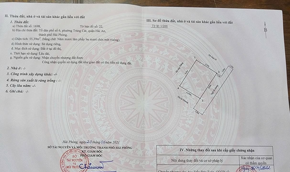 Bán lô đất ngõ ô tô Tràng Cát 55.39m² giá 1.41 tỷ - Đầu tư sinh lời ngay!